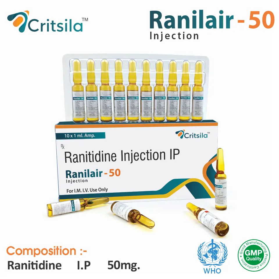 Ranitidine 50mg Injection | Anti-Ulcer Segment | Best Price for PCD Pharma Franchise